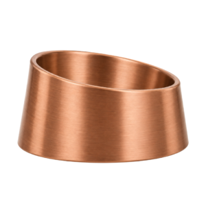 Slanted Stainless Steel Pet Bowl – Copper Anti-Spill Design