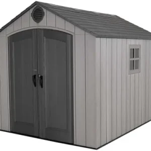 Lifetime 8 x 10 ft Outdoor Storage Shed, Gray