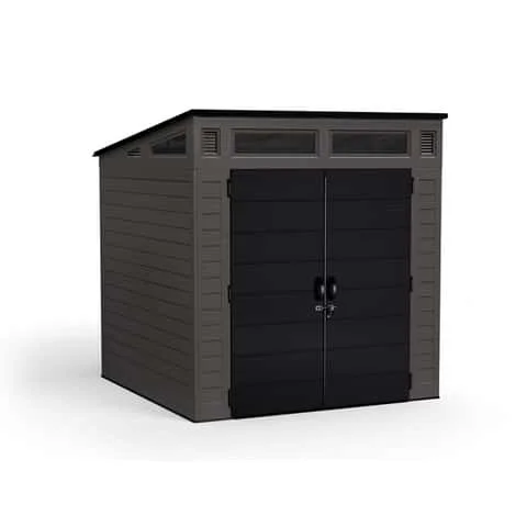 Suncast 7 x 7 ft Resin Vertical Storage Shed with Floor Kit