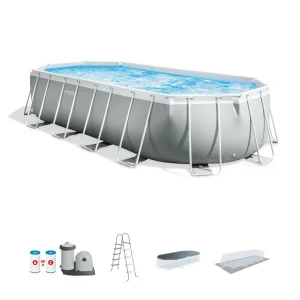 Intex 20 x 10 ft x 48 Inch Oval Above Ground Pool Set